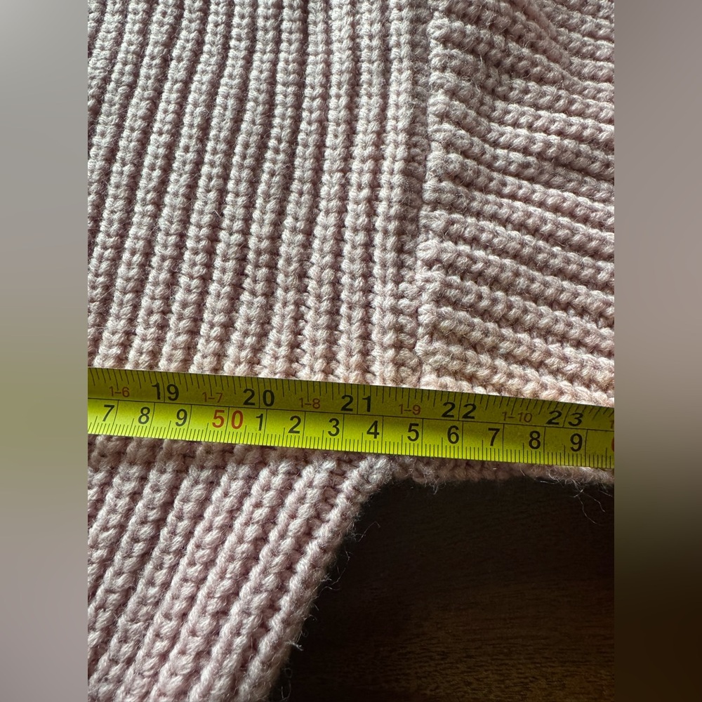Elodie Cropped Ribbed Knit Sweater Pink Mauve Size M - Picture 7 of 8